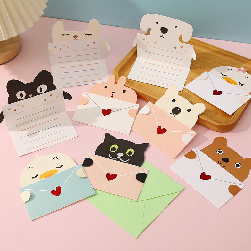 Wedding Sutra - 9Pcs 만화 동물 선물 카드 봉투