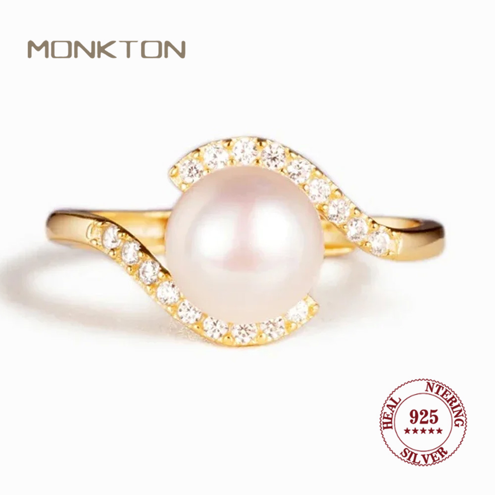 Wedding Z - Monkton 100% S925 스털링 실버 진주