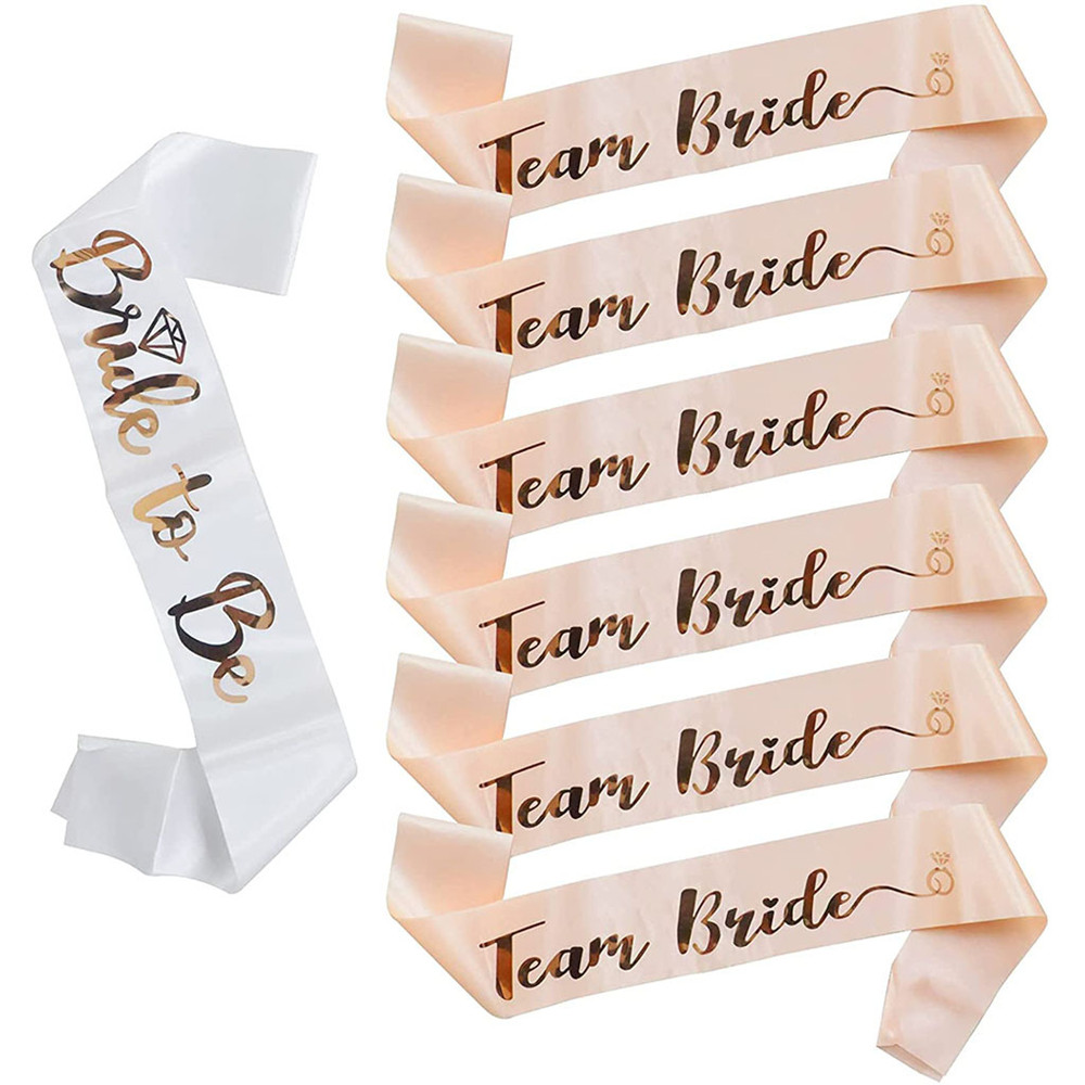 Bride Tribe Sash - 로즈 골드 팀 브라이드 투 비