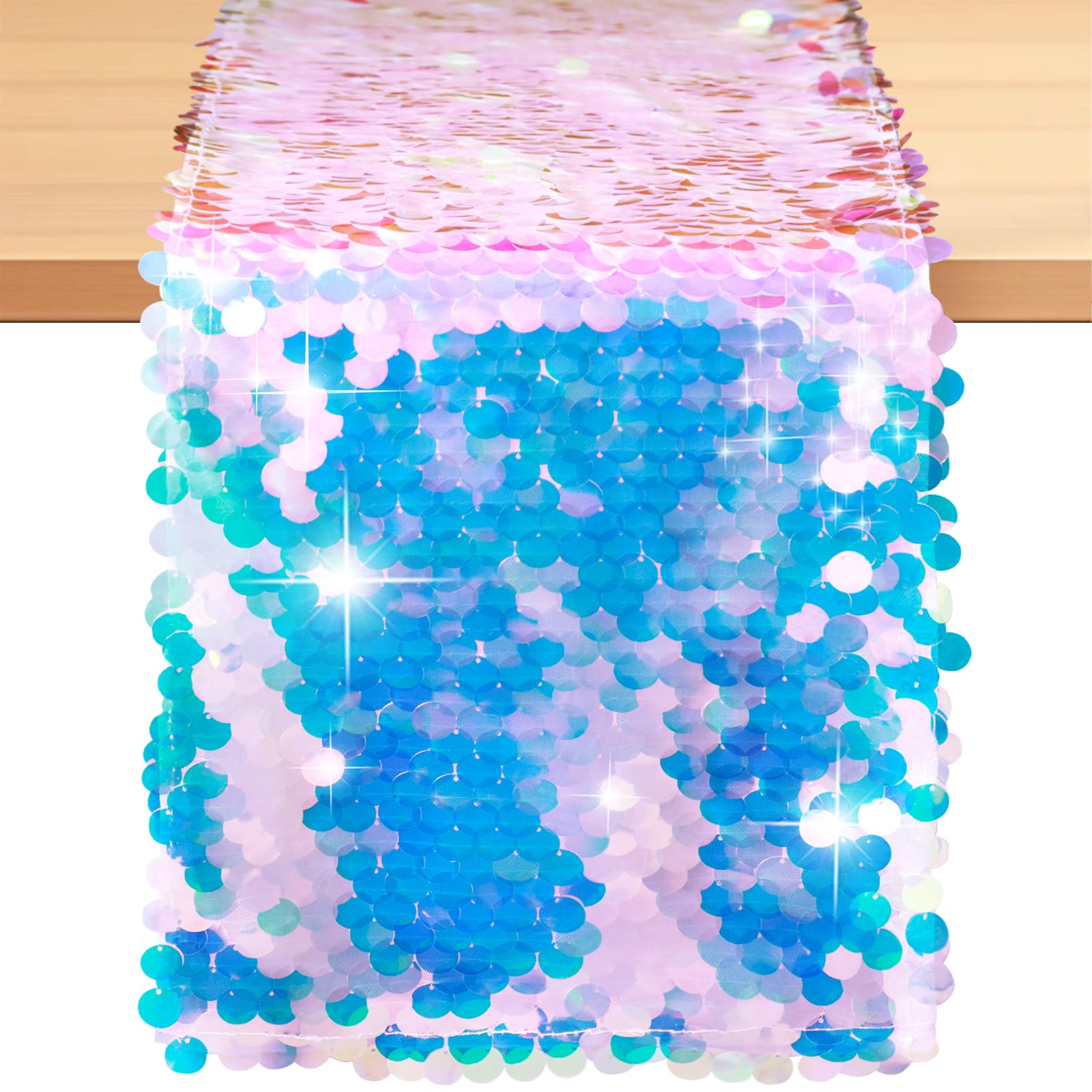 Table Runner Sequin - 인어 파티 테이블 러너 인어 꼬리