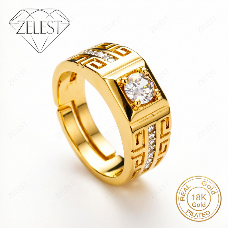 Wedding Z - 925 스털링 실버 18K 골드 도금된