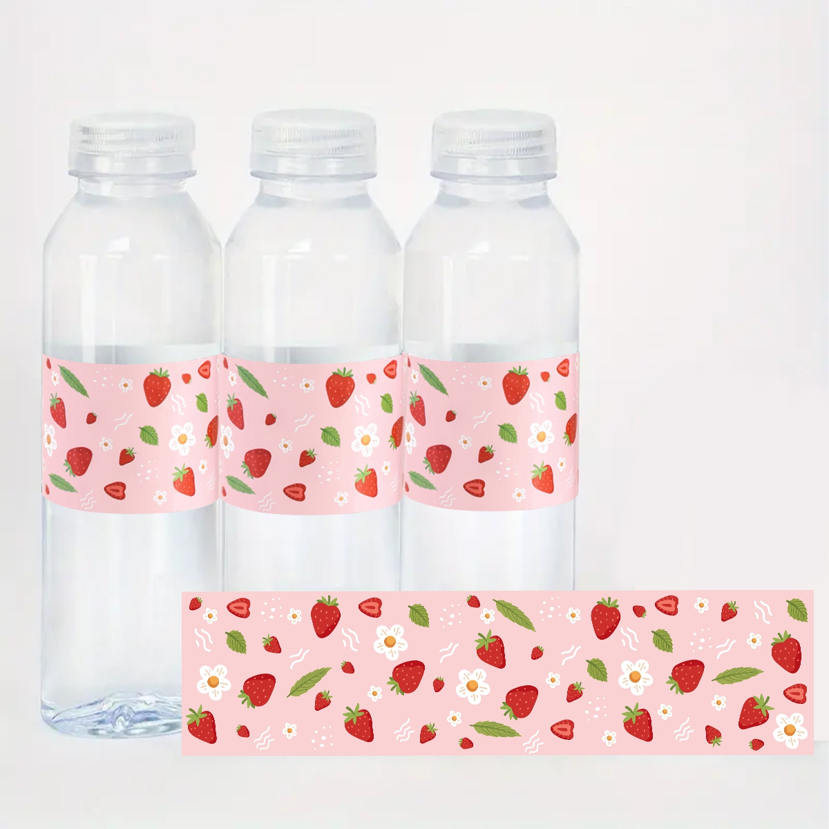 10pcs 딸기 물병 라벨 핑크 테마 스티커 생일 파티 - Wedding Water Supply 리뷰 및 가격