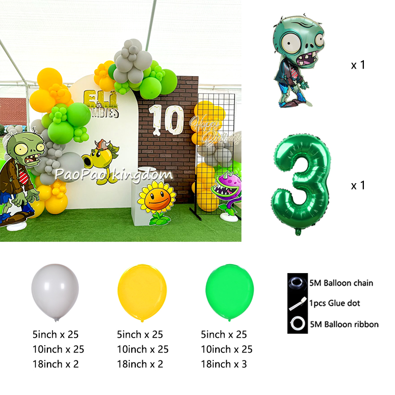 PVZ 테마 풍선 아치 가랜드 키트 풍선 DIY 장식  - Wedding Day Supply Kit 리뷰 및 가격