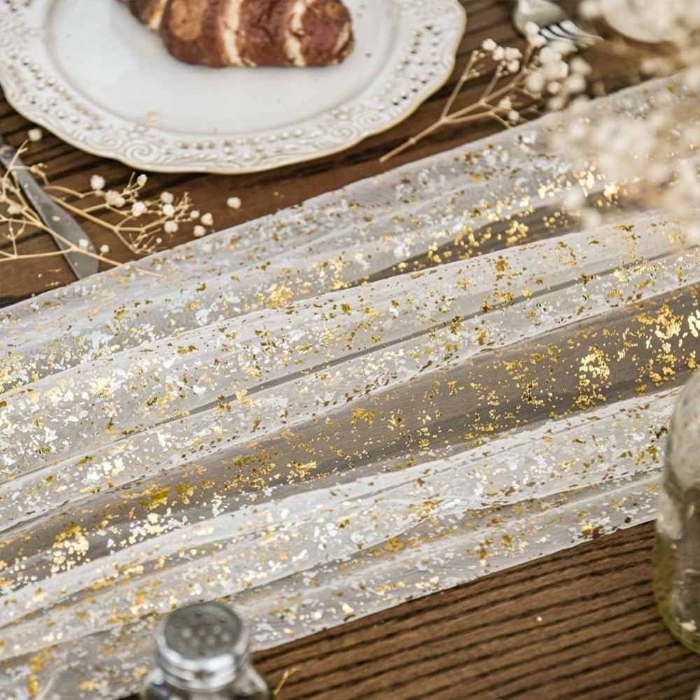 골든 시퀸 글리터 핫 스탬핑 테이블 플래그 유럽 스타일 - Table Runner Sequin 리뷰 및 가격