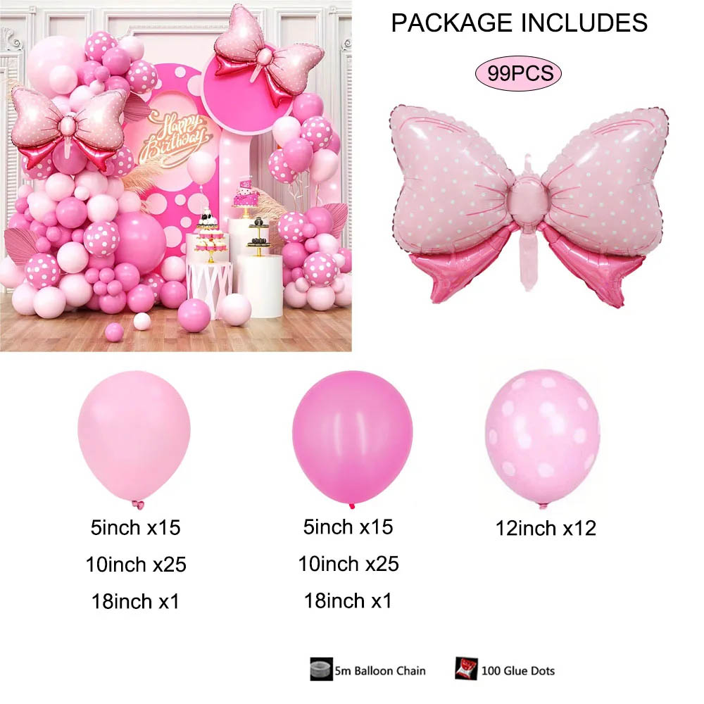 99개 핑크 리본 미니 포일 풍선 가랜드 아치 키트 어 - Wedding Day Supply Kit 리뷰 및 가격