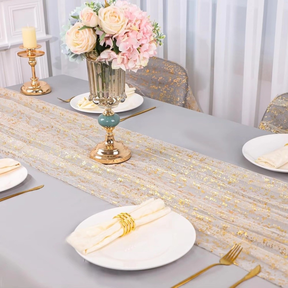 골든 시퀸 글리터 핫 스탬핑 테이블 플래그 우아하고 고 - Table Runner Sequin 리뷰 및 가격